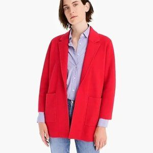 J.Crew Sophie open-front sweater-blazer in RED/ BRIGHT CERISE SMALL J0244